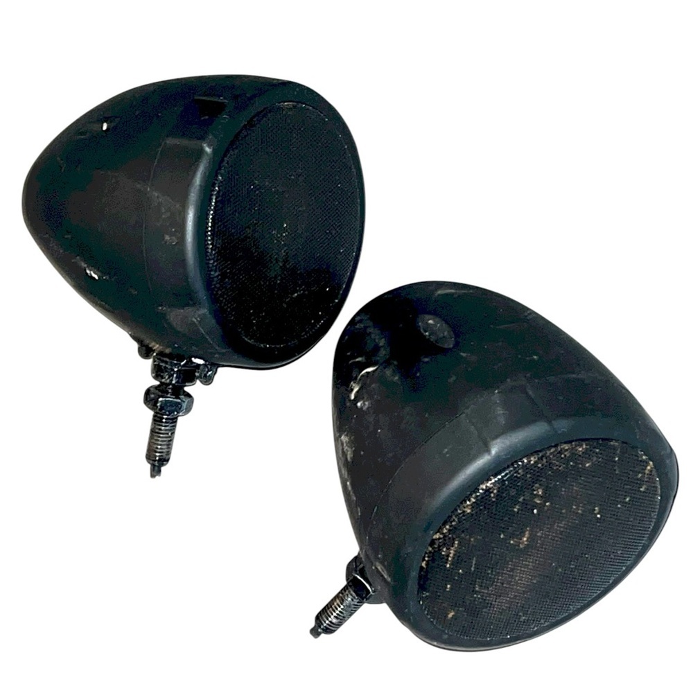 Black Harley Davidson Cruiser Motorcycle Speakers Used